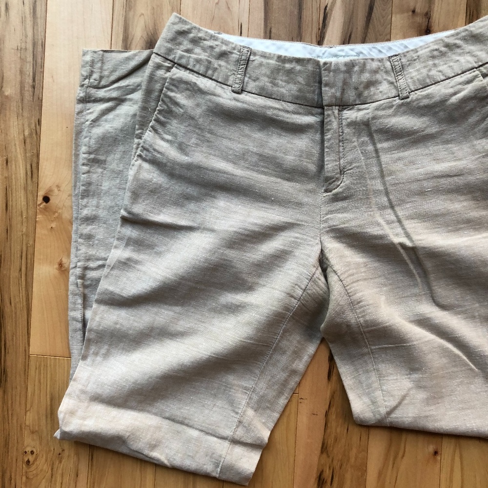 Banana Republic Avery oatmeal Linen pants